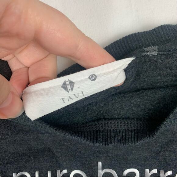 Tavi women's medium pure Barre Black Crew Neck Sweater with Relaxed Fit - Picture 3 of 9